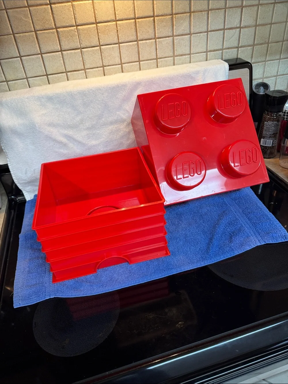 LEGO Red Stackable Storage Brick -  Organizer